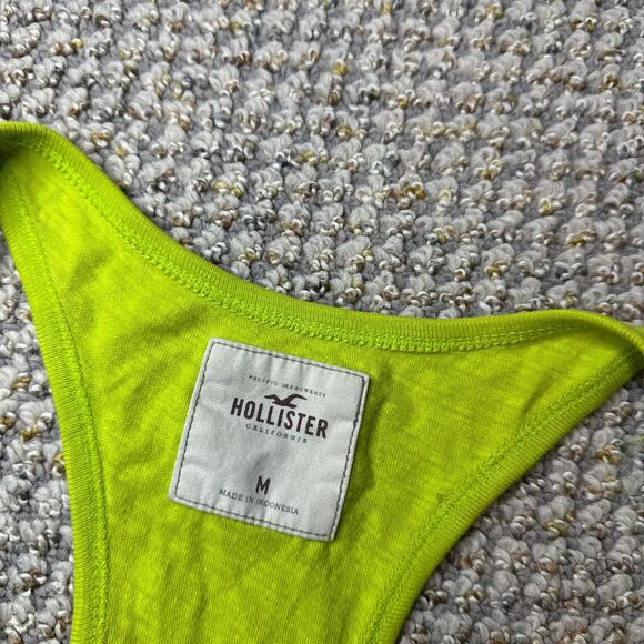 Cute vintage y2k neon green/ yellow hollister tank top with bird logo - Picture 5 of 6